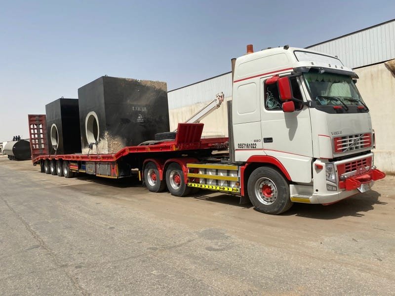 Reinforced Slab and Heavy Precast Concrete Beam Lowbed Haulage