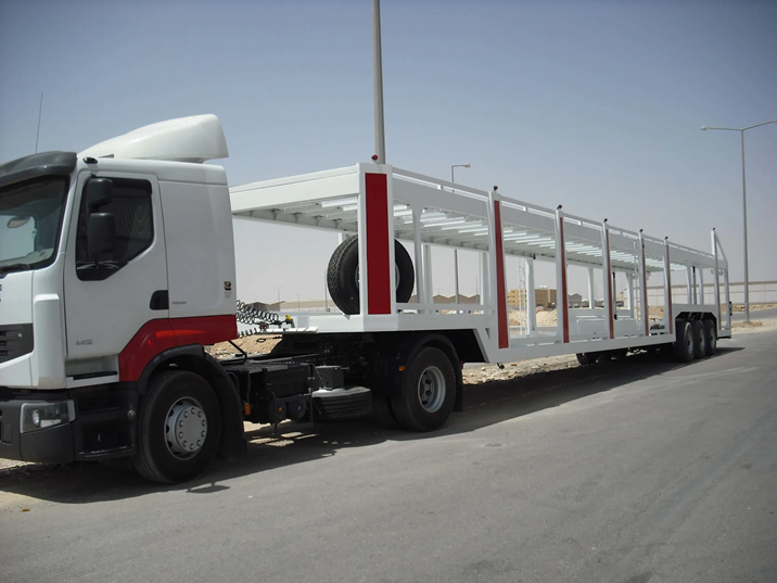 Truck with Cars Carrier Trailer