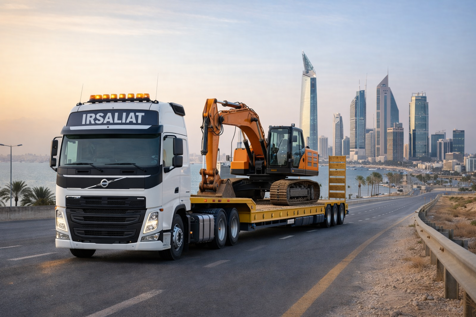 Lowbed Truck Available in Jeddah, Best Price for Trip 300 Saudi Riyal