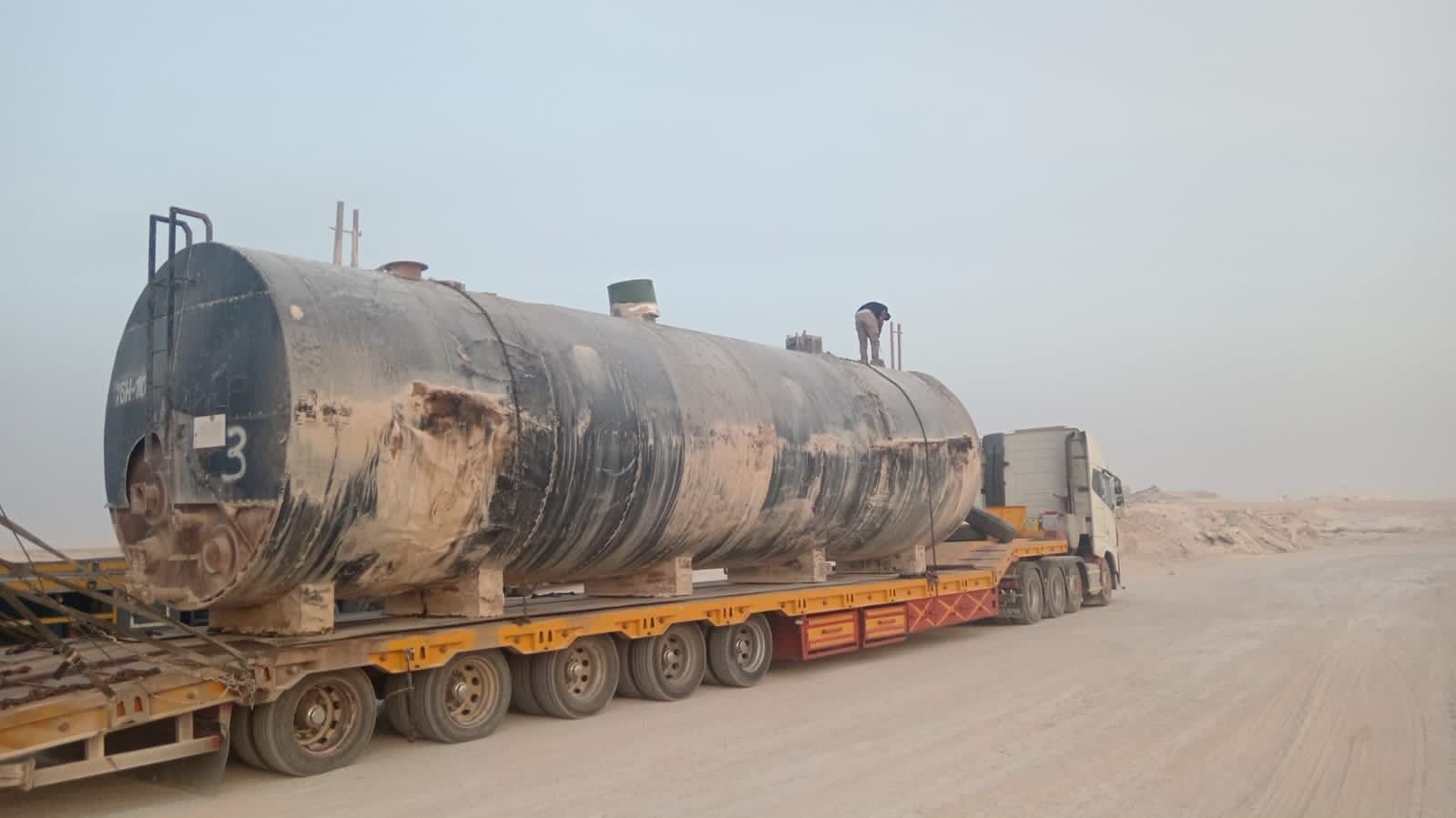 Huge Petrol Tank Transportation for Aramco Project in Jubail City