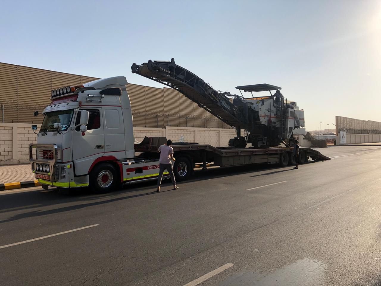 Transportation Asphalt Milling Equipment for Shibh Al Jazeera Co Project at Qiddiya Riyadh
